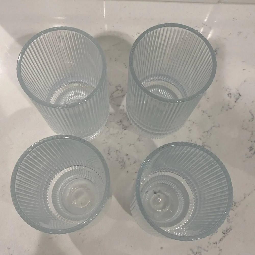 West Elm fluted glass